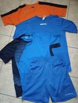 Bluzki sportowe 3 szt + spodenki Kipsta, Rozmiar 164-170, stan BDB
