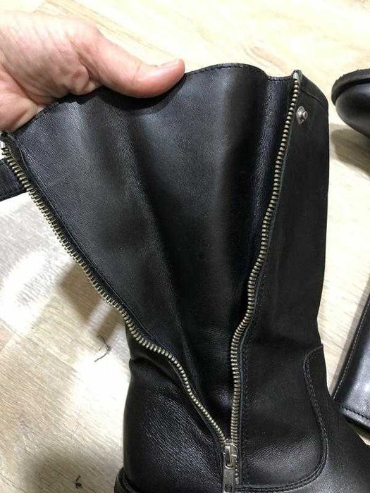напівчобітки чорні утеплені натуральна шкіра