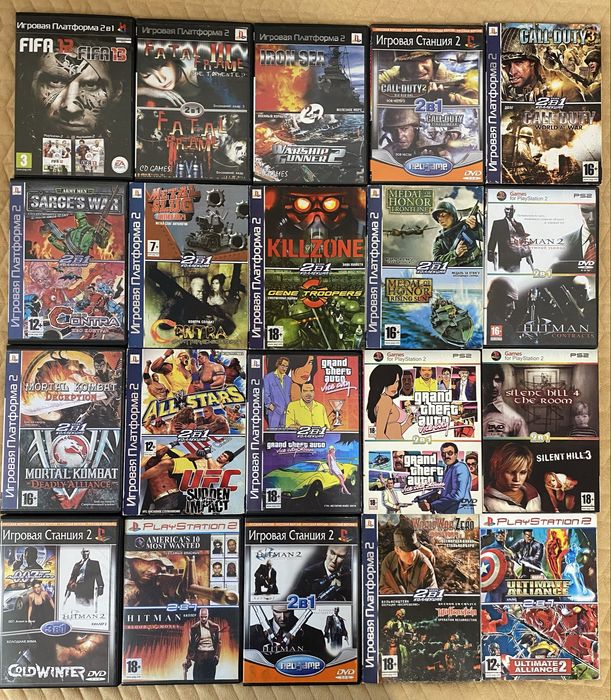 Диски для Sony PlayStation 2/PS2/ПС2 (Українська Ліцензія).