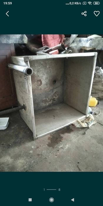 Ёмкость бак нержавейка 200х400х600 мм