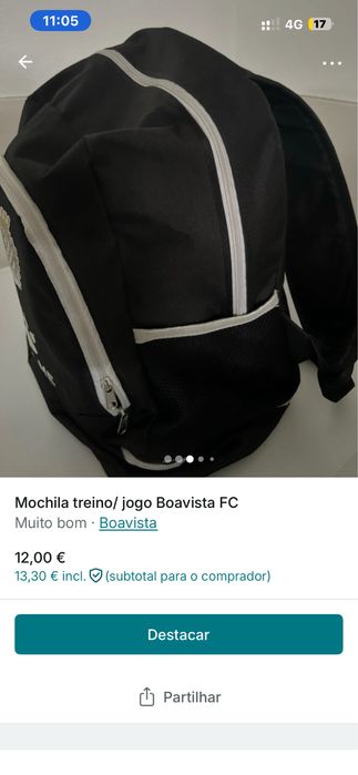 Mochila jogo Boavista FC