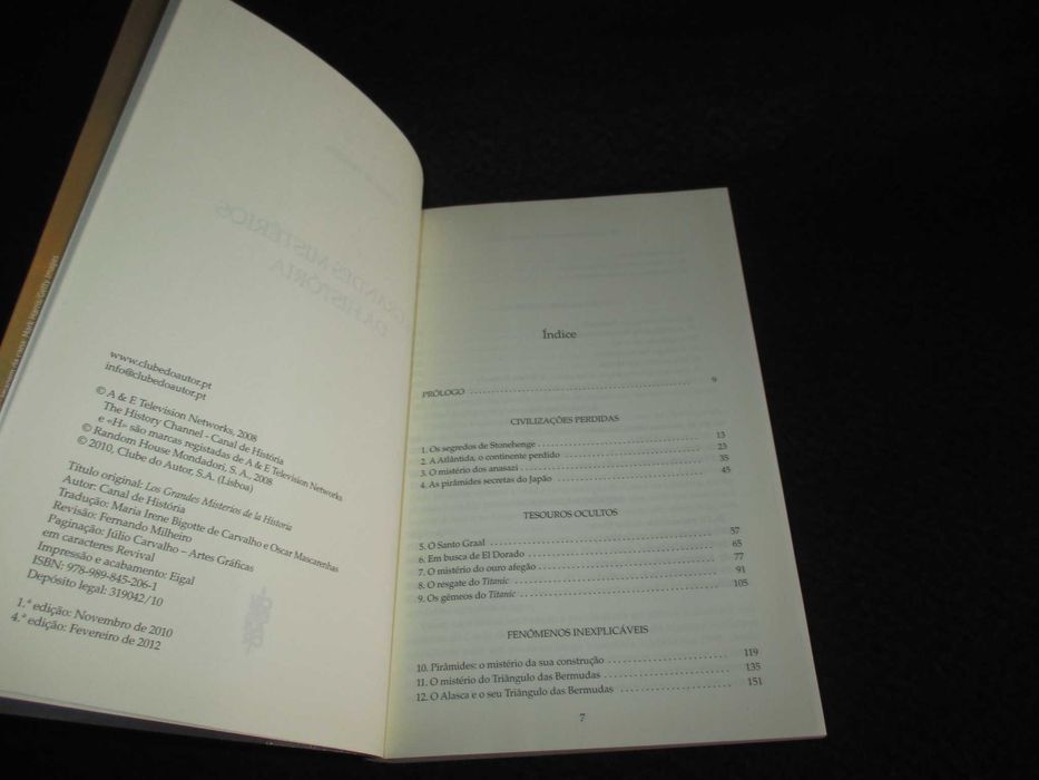 Livro Os Grandes Mistérios da História