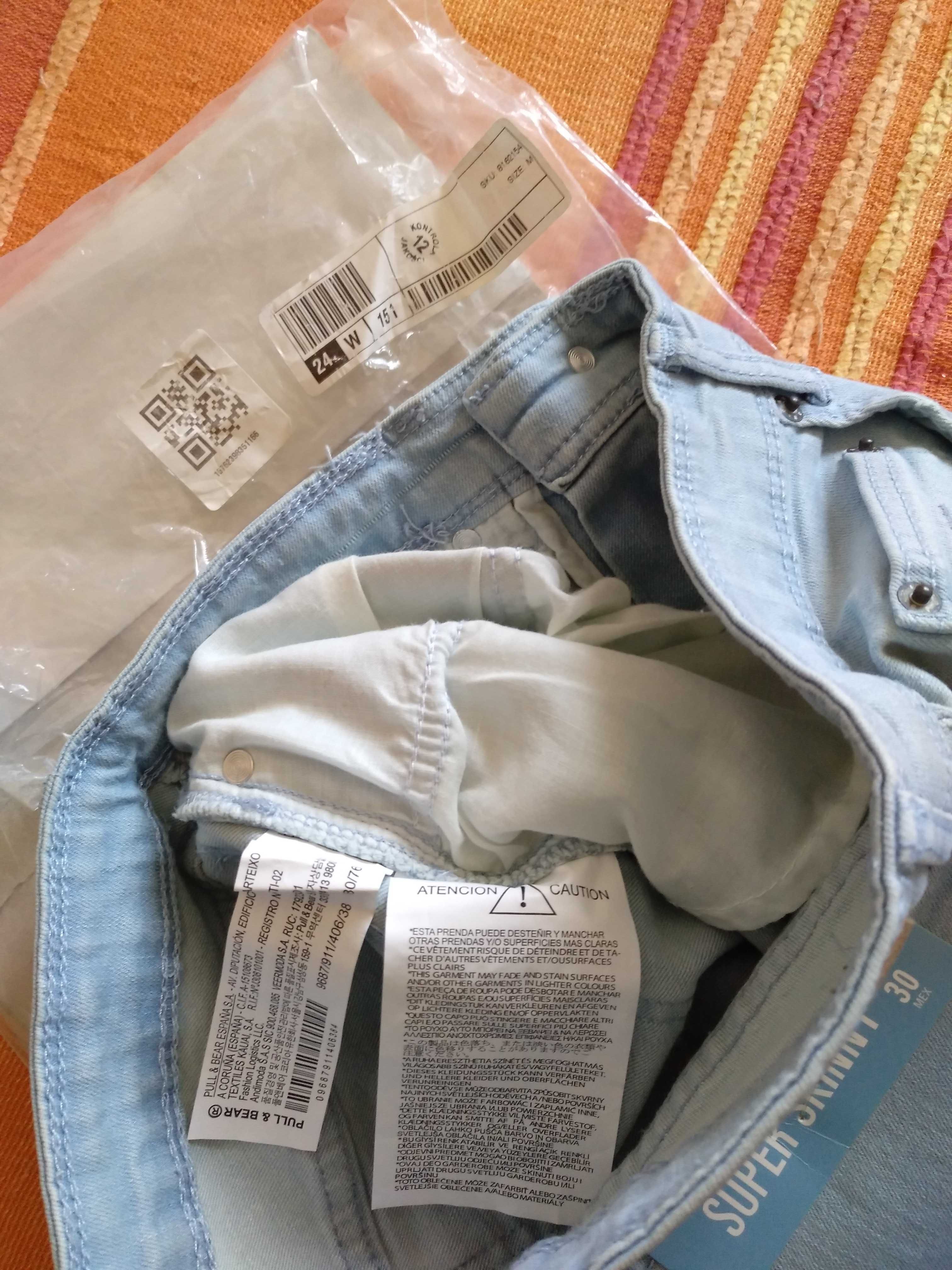 Spodnie nowe PULL& BEAR , rurki, EUR 38, MEX 30