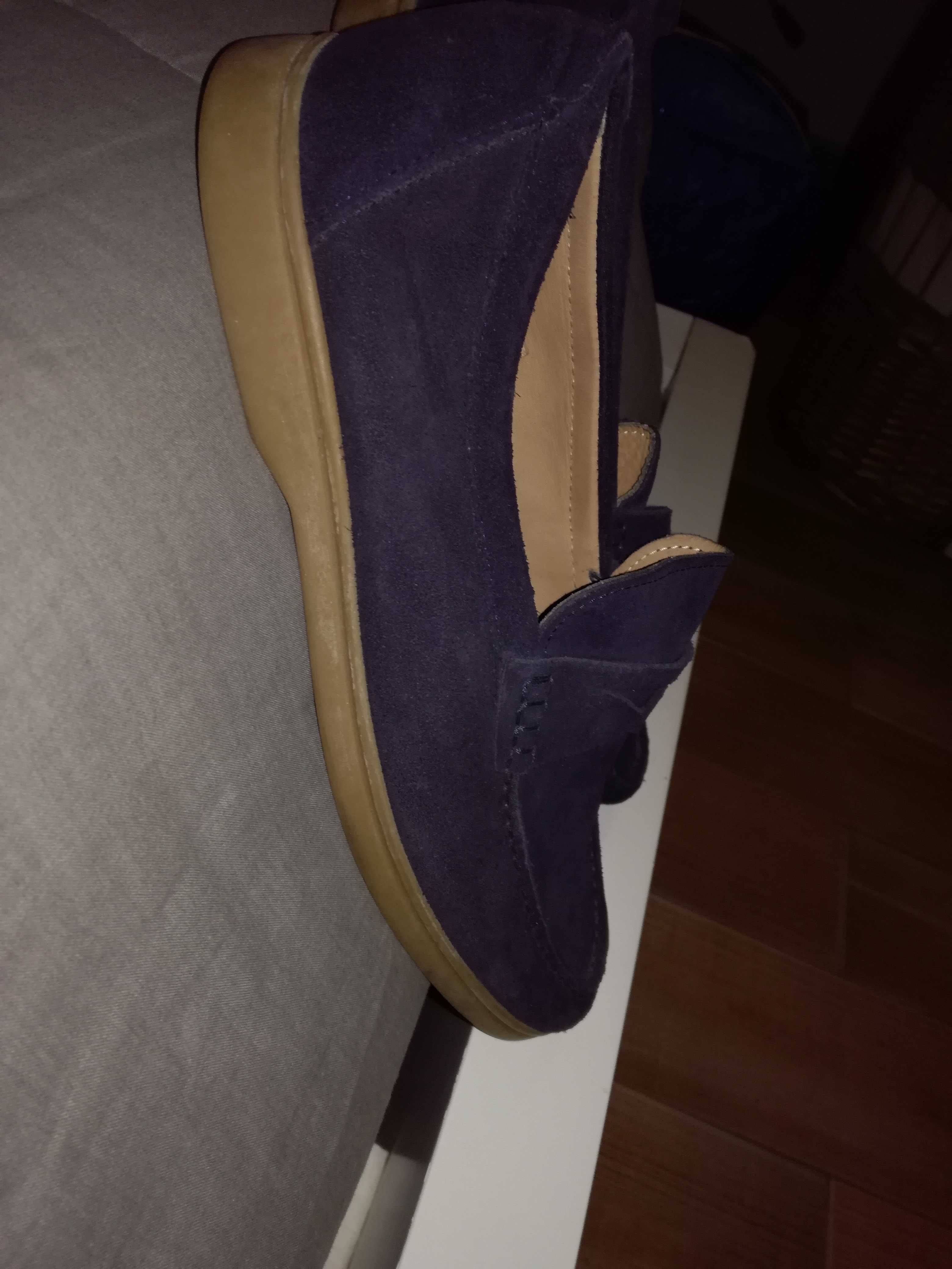 Dois (2) pares de Mocassim - Massimo Dutti - Caqui e Azul