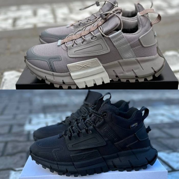 Кросівки чоловічі Reebok Zig Kinetica Beige Fur та High Black Fur 44р