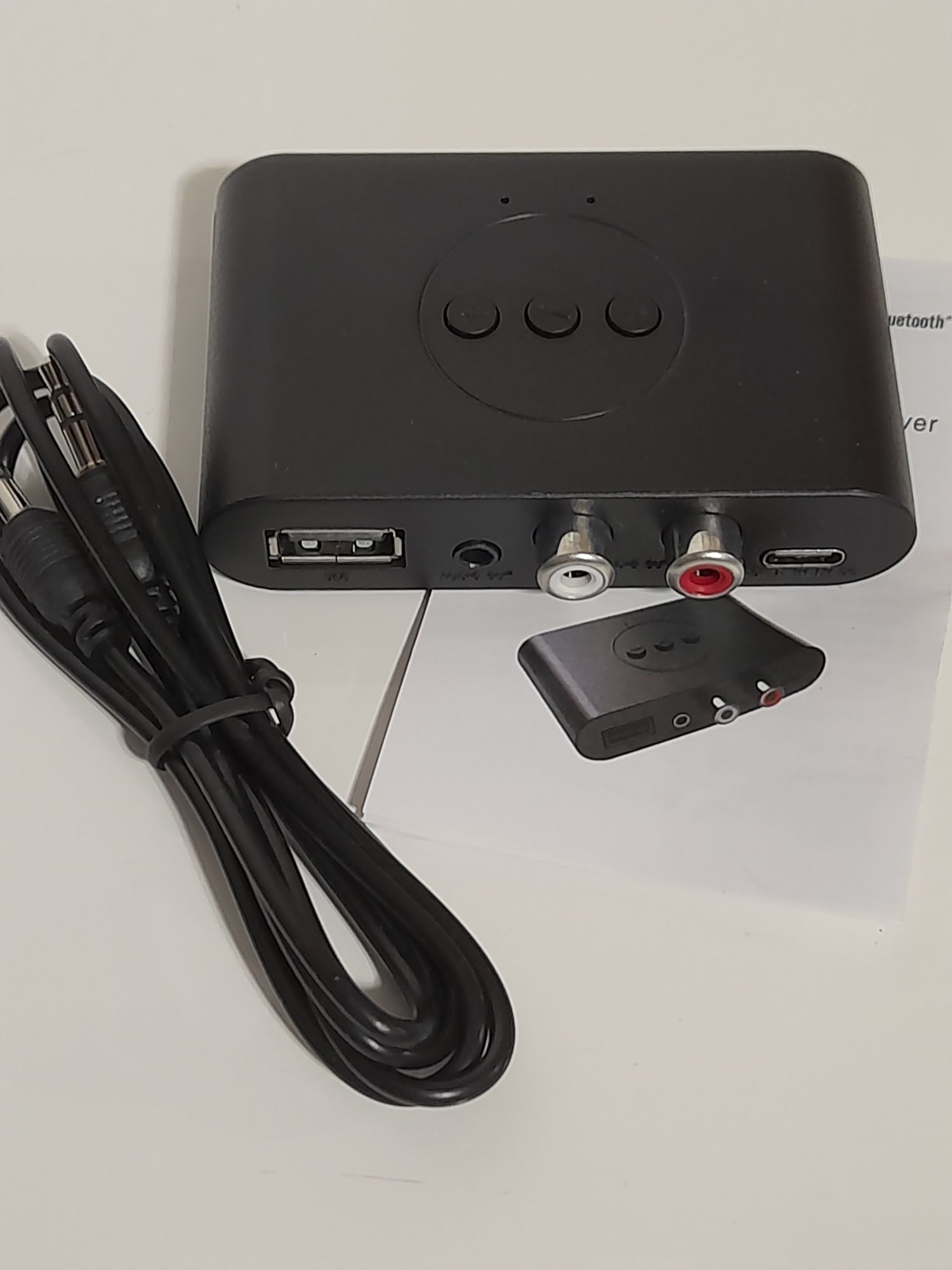 Bluetooth 5,0  RCA 3,5 мм AUX Jack стерео адаптер с микрофоном