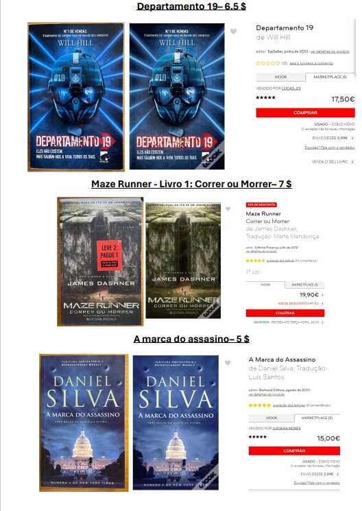 Livros - Harry Potter ; Uma aventura ; Feras e Heróis ; Outros