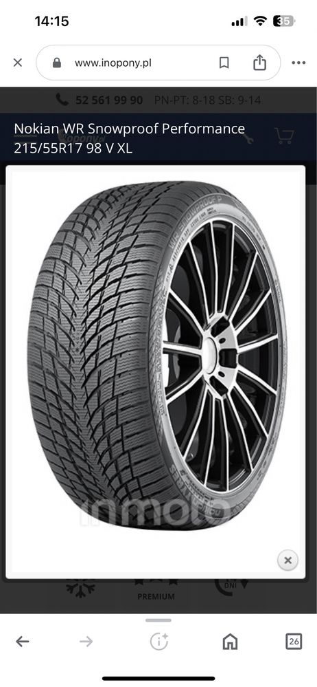 Nokian WR Snowproof P 215/55/17 98V XL