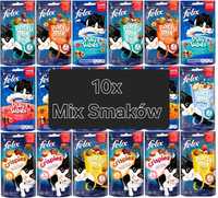 Felix 10x + Gratis, Party Mix Tubes Crispies Purina Fantastic Przysmak