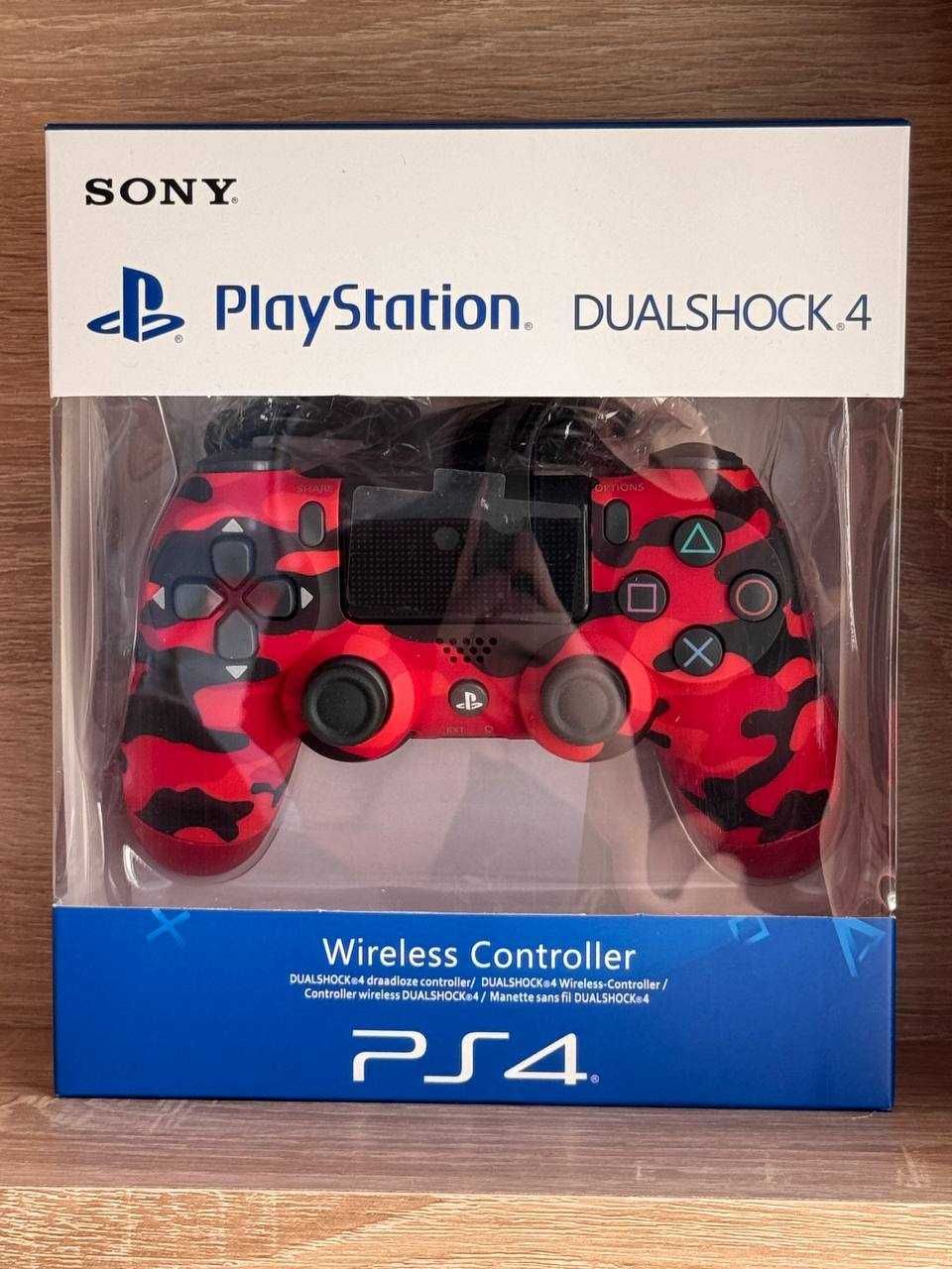Новий блютуз геймпад для ps4 джойстик червоний камуфляж