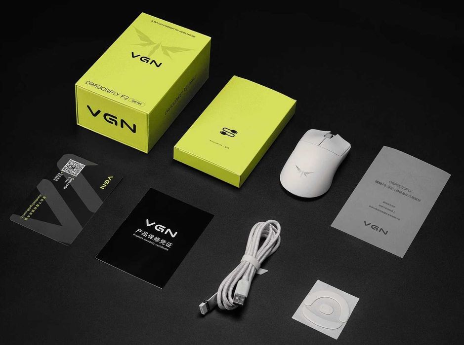 VGN Dragonfly F2 Pro Max 8K (біла, рожева). Безпровідна миша