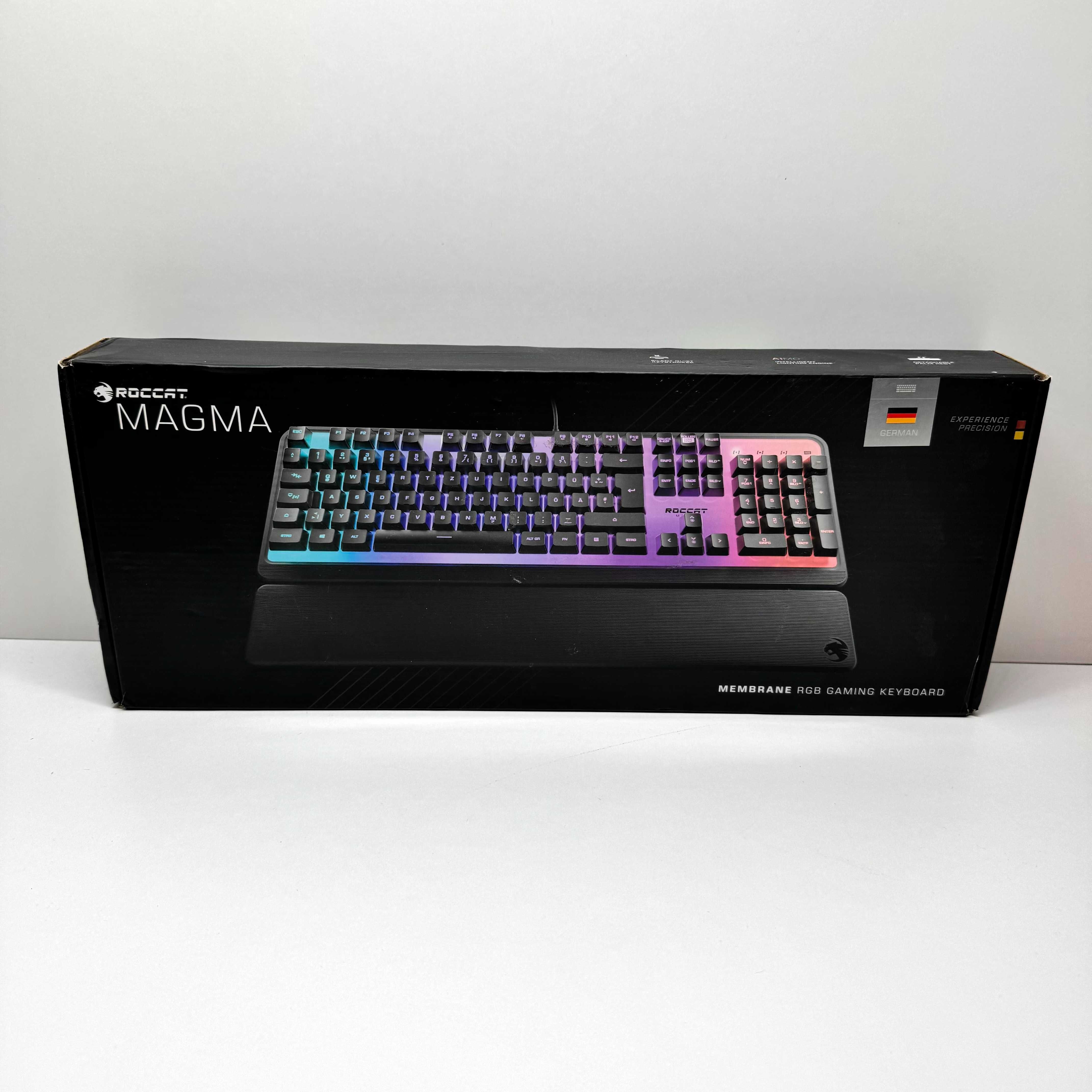 Klawiatury gamingowa RGB ROCCAT Magma czarna QWERTZ NIEMIECKA