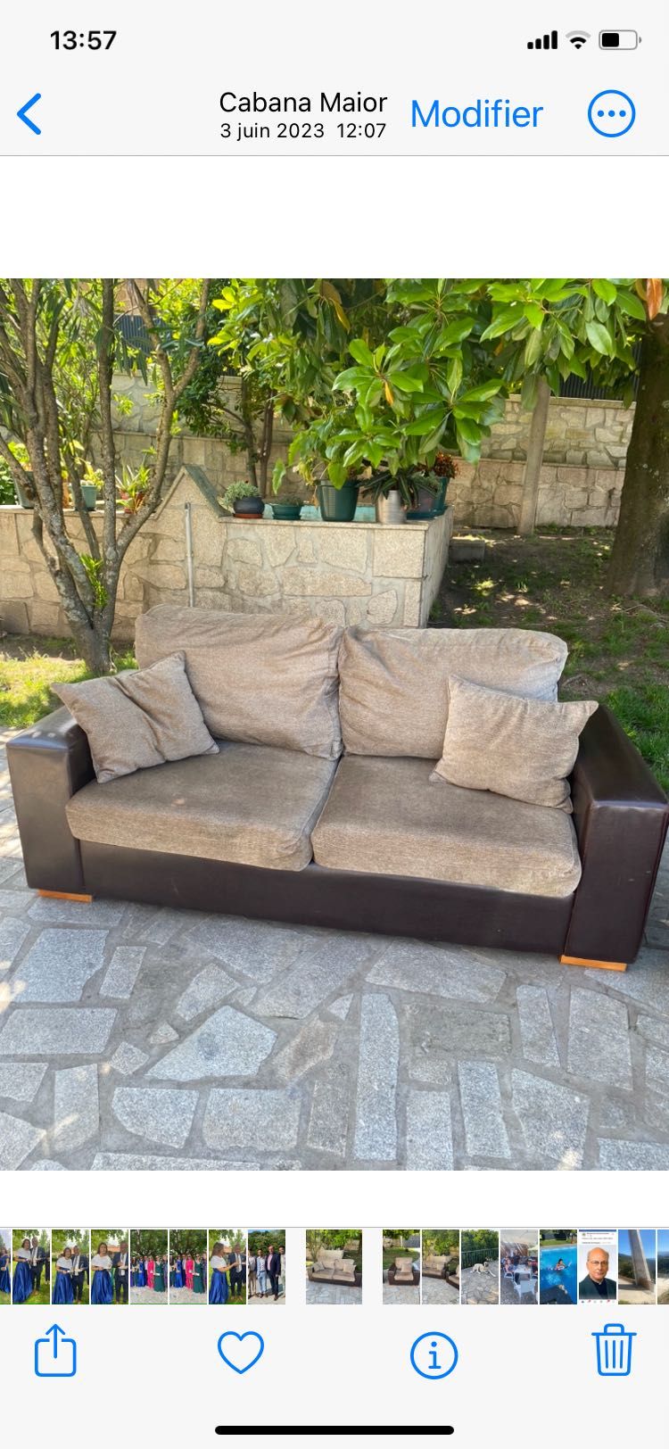 Conjunto de sofás em bom estado