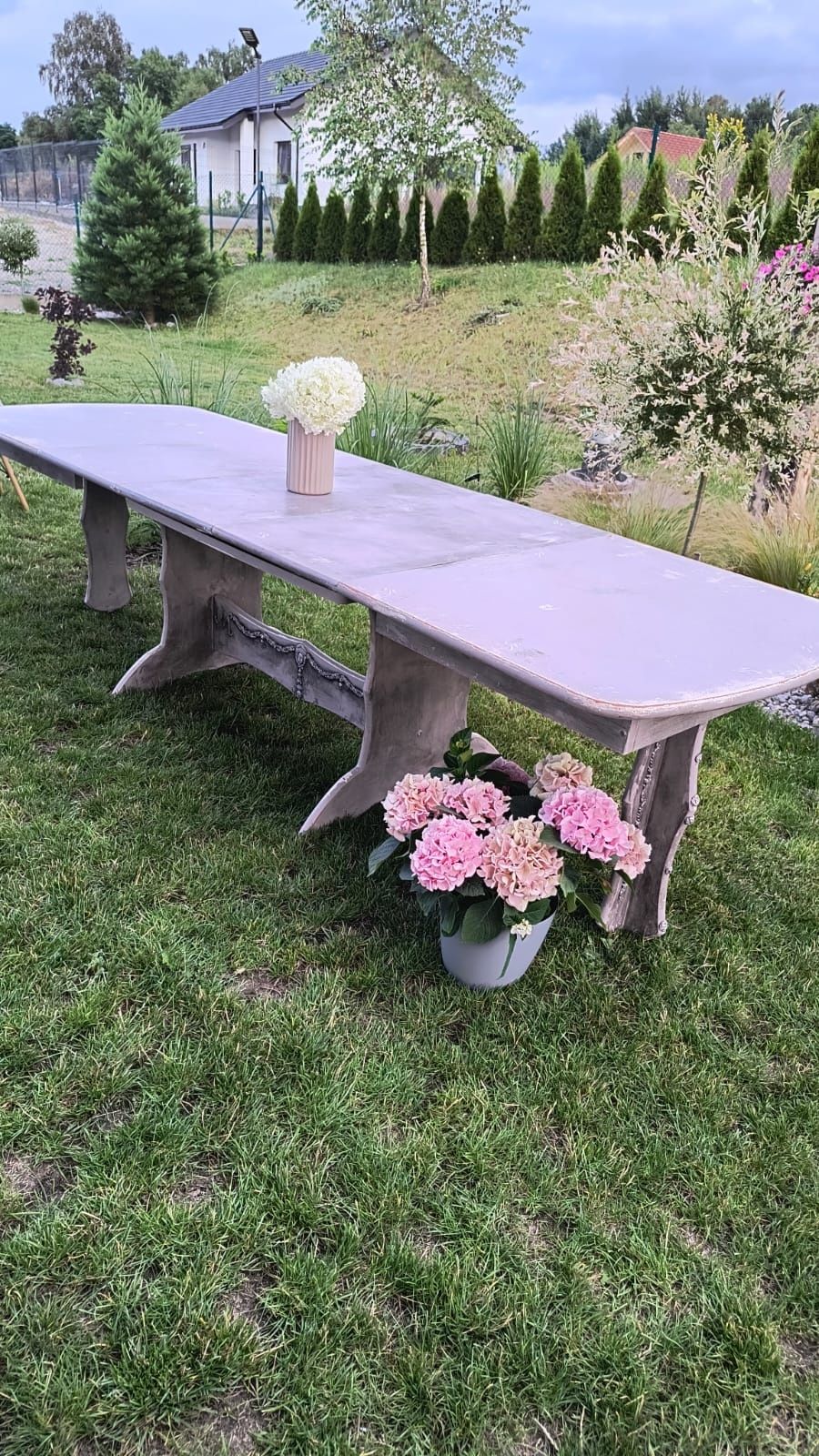 STÓŁ ROZKŁADANY 1.60 X 94 po rozłożeniu 3m plus trzy krzesła