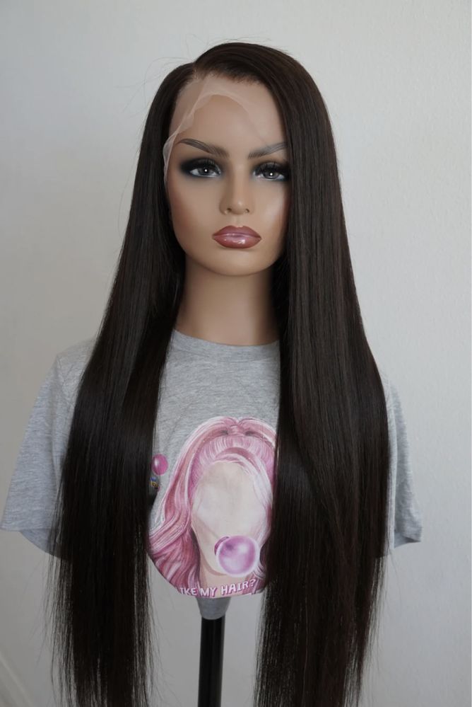 nowa naturalna peruka lace front 100% ludzki włos na co dzien