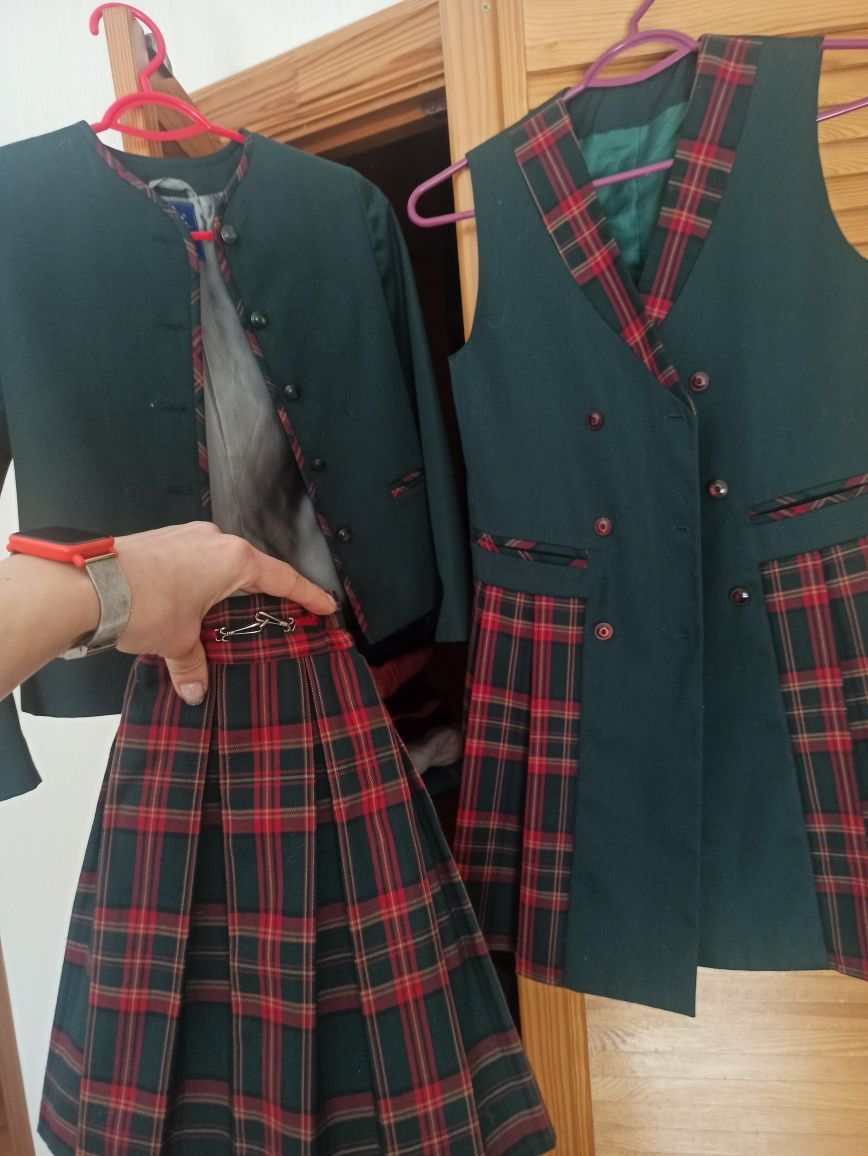 Школьная форма, сарафан школьный+пиджак+юбка Велма