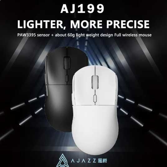 Ajazz Aj199 Нова бездротова ігрова мишка з топовим сенсором PAW3395.