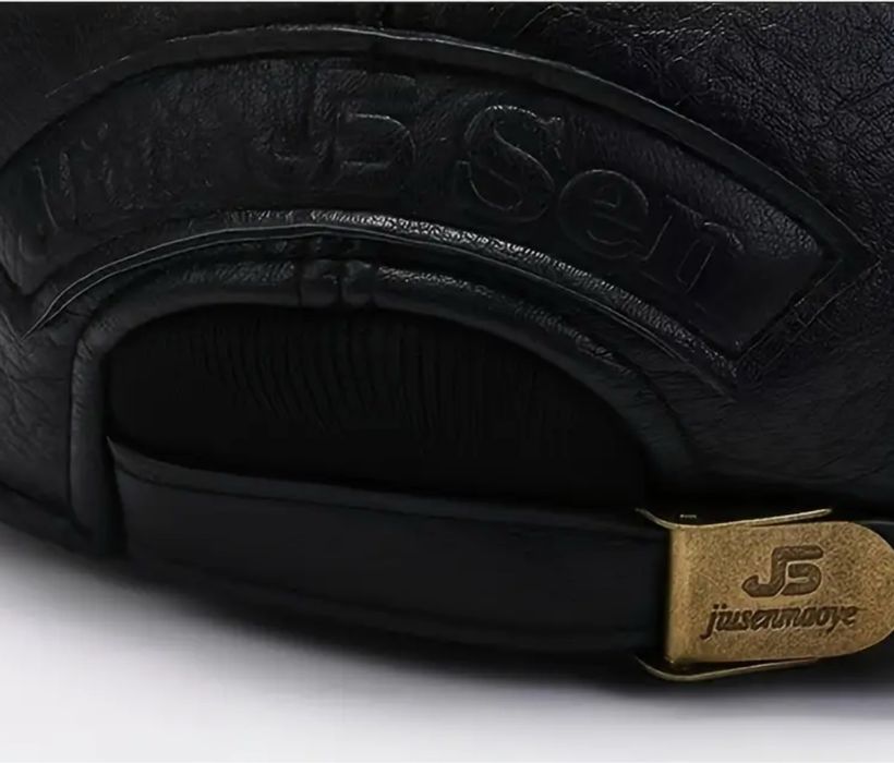 Czapka z daszkiem skórzana kaszkiet