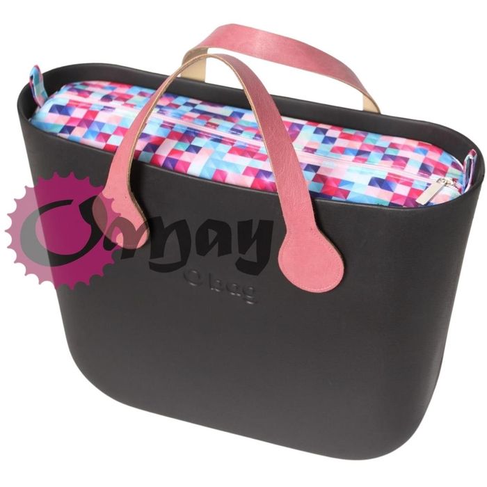 organizer OBAG STANDARD - piksele pudrowy róż wkład OMAY