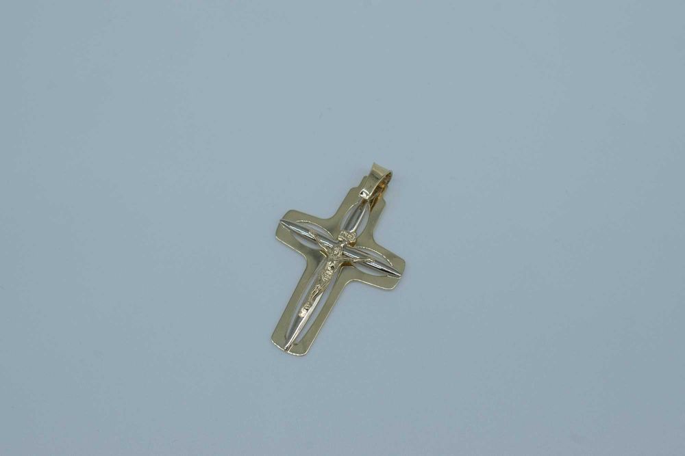 złota zawieszka 585 2,39gram 4cm KRZYŻ krzyżyk NOWY WYSYŁKA GRATIS