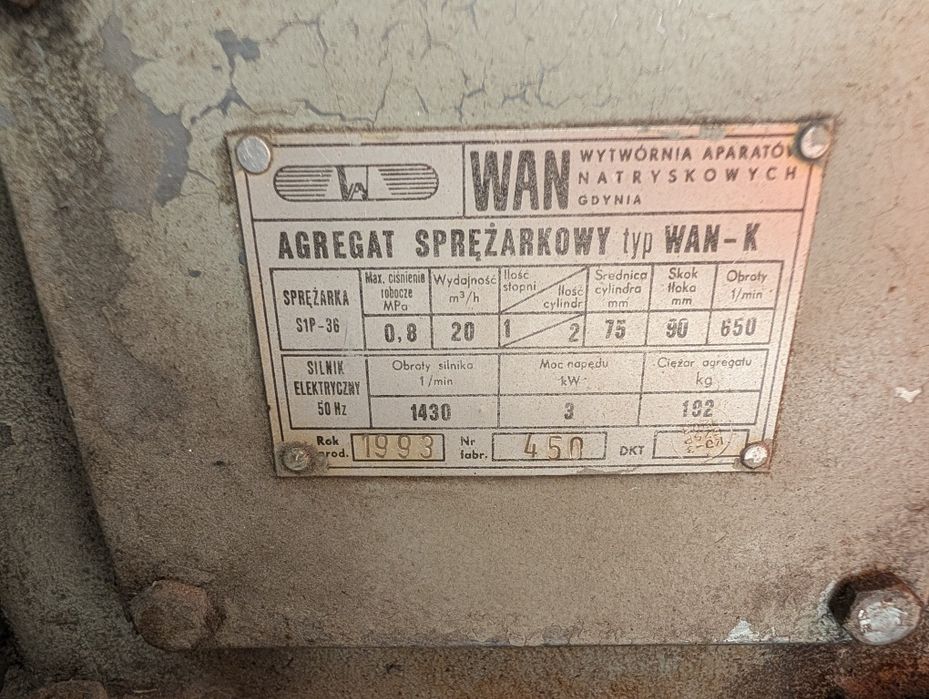 Kompresor WAN-K 1993r