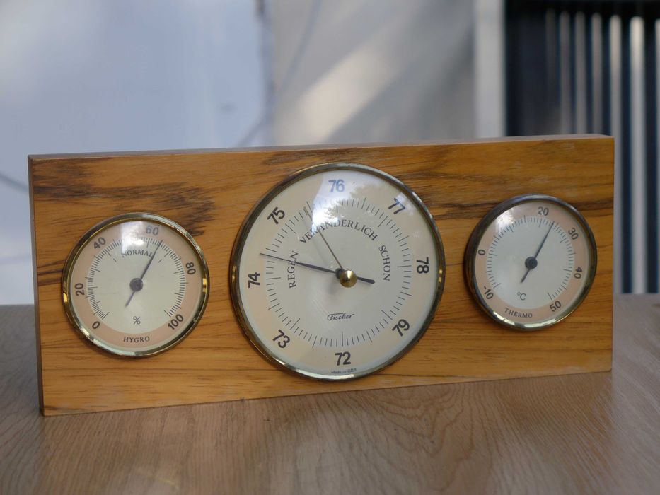 Stacja pogodowa barometr higrometr termometr Fischer - niemiecki