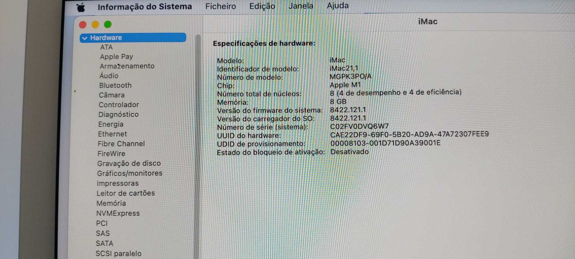 iMac azul de 24˝ com ecrã Retina 4.5K( Ainda com Garantia)