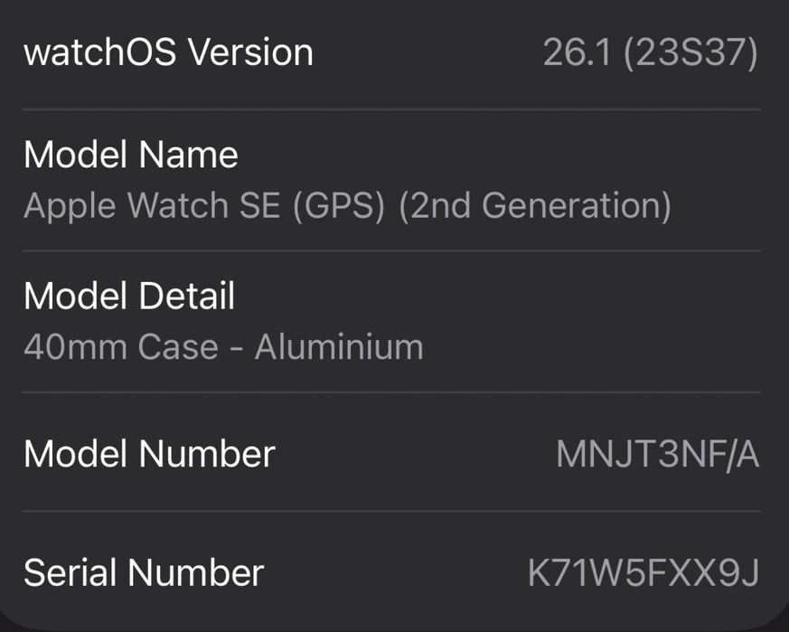 Apple watch SE (GPS) (gen2)