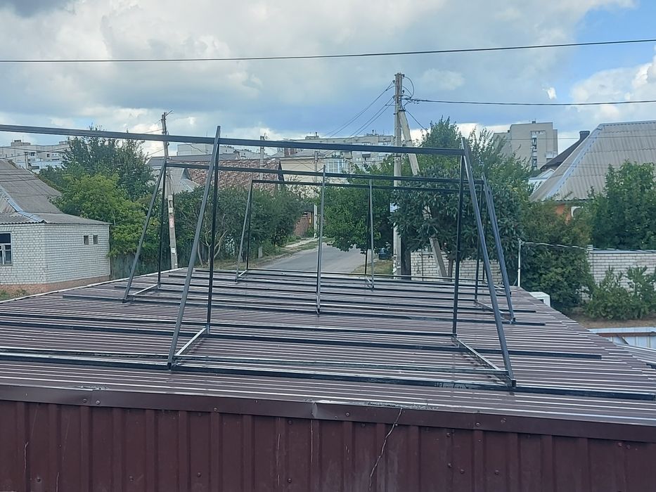 Установка солнечных панелей.Изготовление металлоконструкций под панели