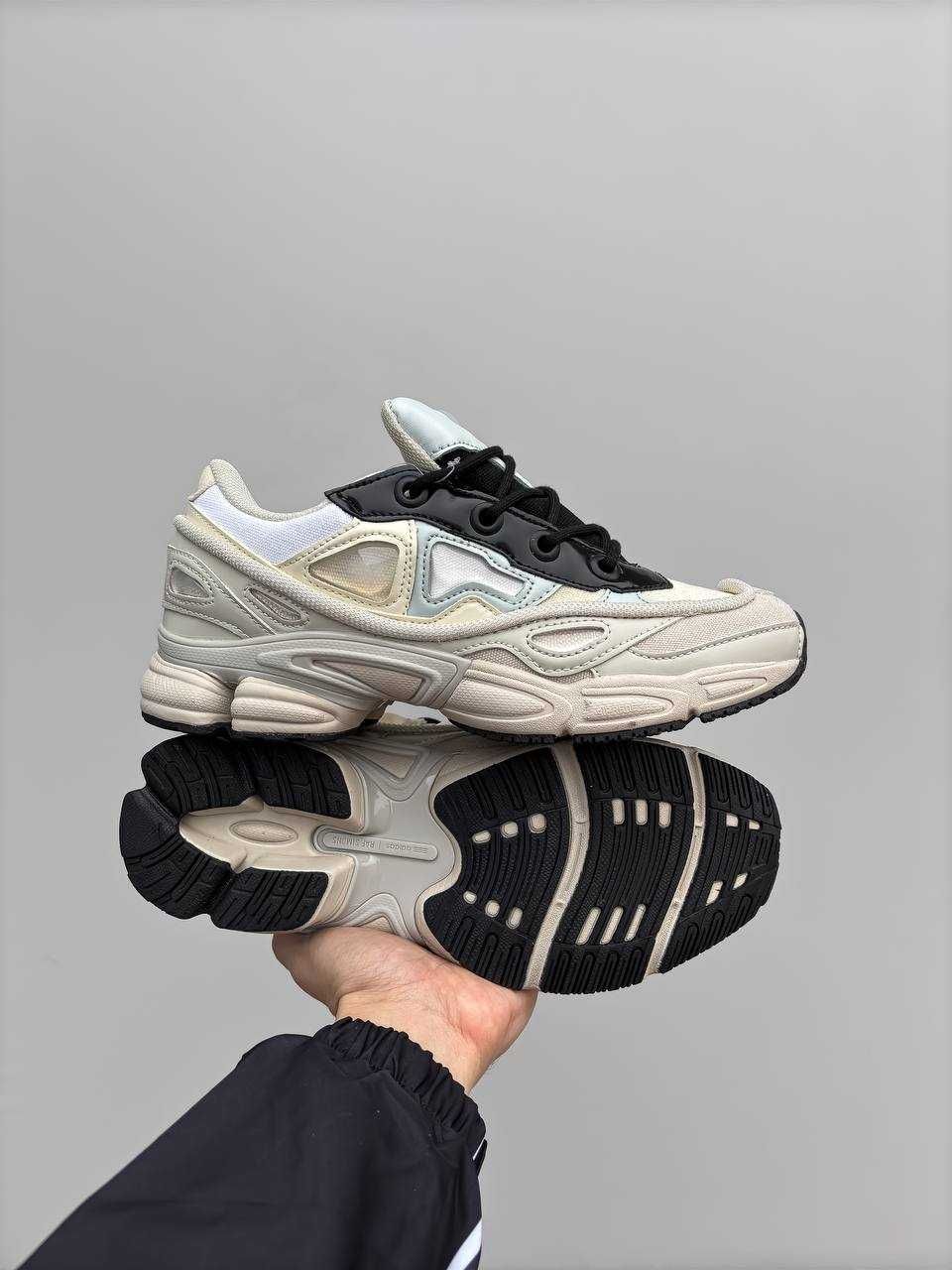 Кросівки Adidas x Raf Simons Ozweego White Beige / кроси Раф Сімонс