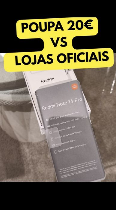 Xiaomi Redmi Note 14 Pro 4G novo e selado, com 8/256