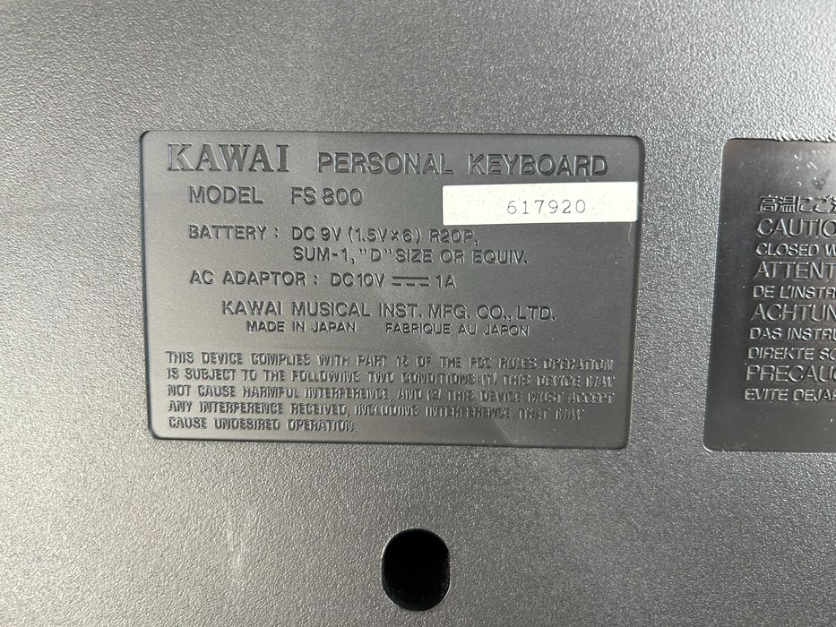 Teclado Kawai FS-800 Superboard — Vintage 80s (MIDI, Programável)