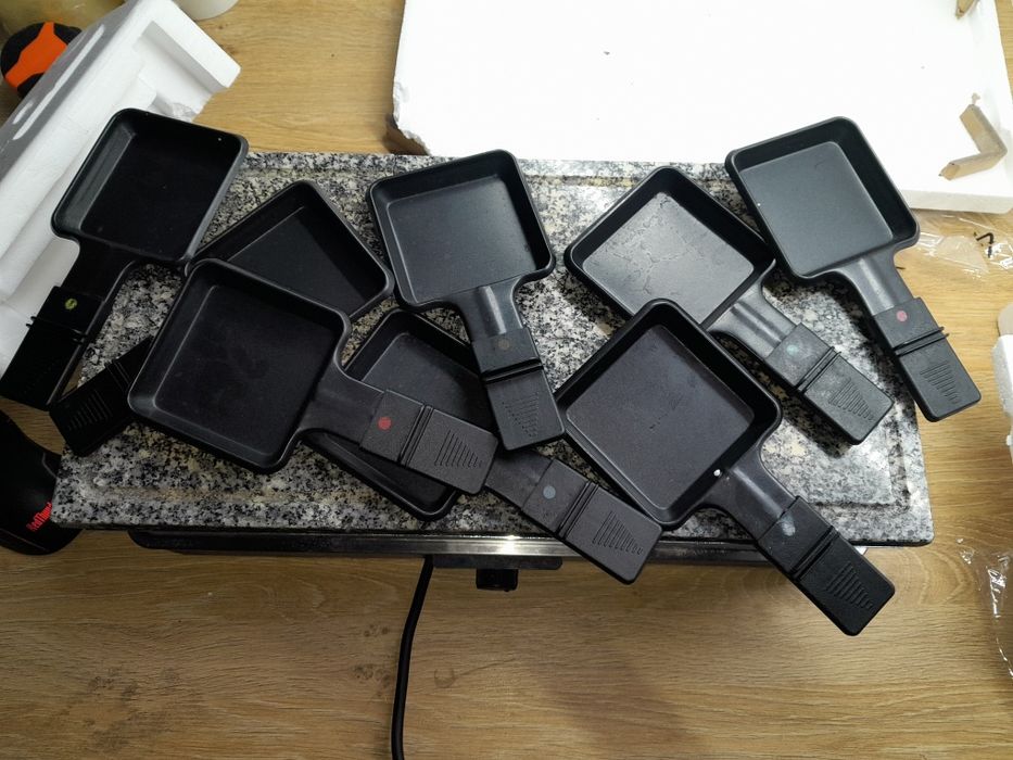 Grill elektryczny raclette severin 2372 8 patelni 1300w kamień natural