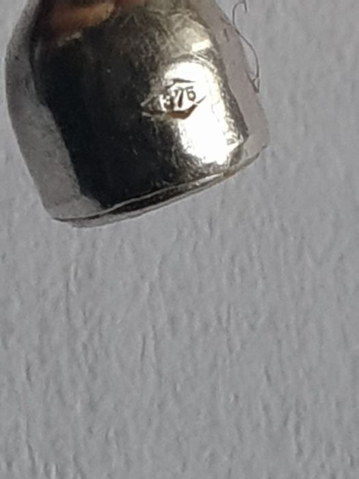 Złoty naszyjnik nefryt kolia wisior  korale złoto 375 rękodzieło