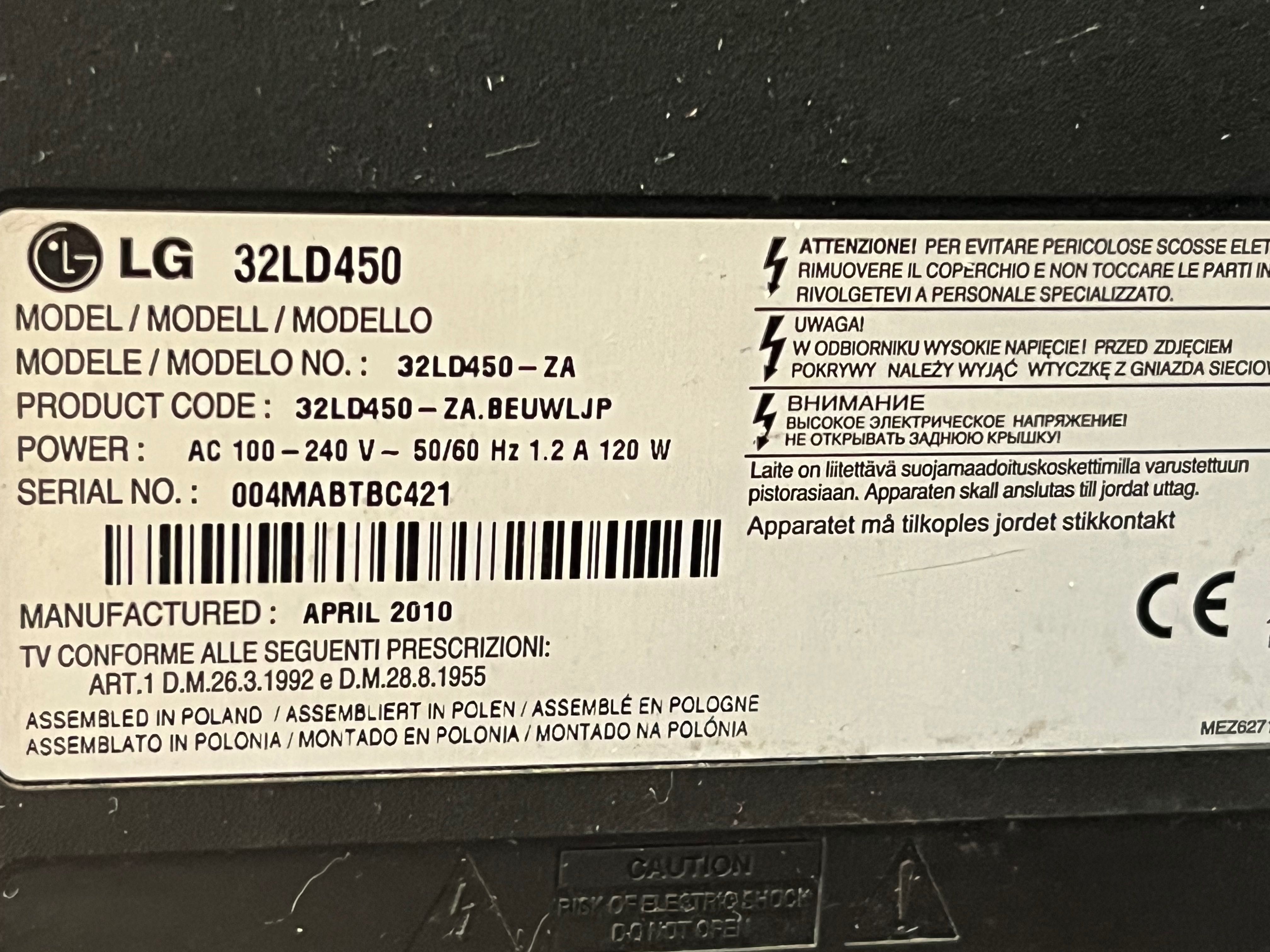 Sprzedam LG 32LD450
