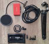 Mikrofon Audiotechnika AT2035+ Focusrite 3rd gen+ statyw + filtr pop