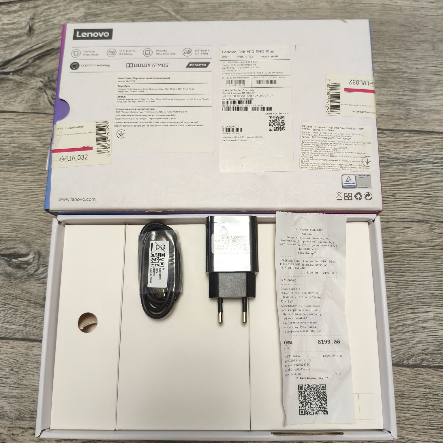 Планшет Lenovo Tab M10 FHD Plus 4/128 TB-x606F