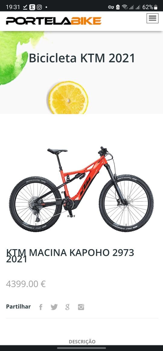 Bicicleta elétrica - KTM KAPOHO 2973