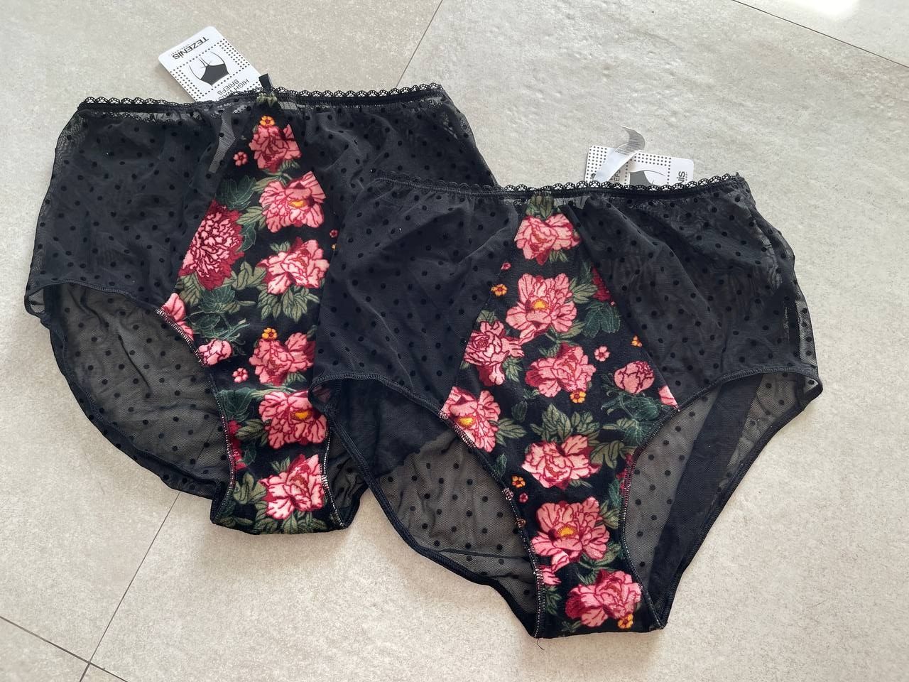 Трусики TEZENIS жіночі 3 шт женские чорные чорні нові мереживо