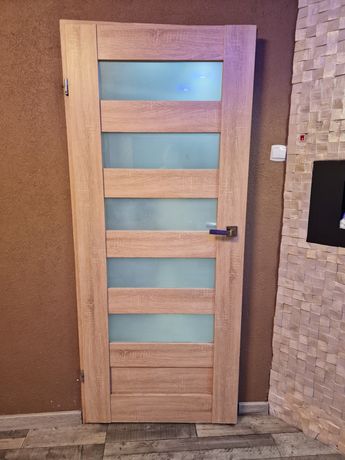 Drzwi 80cm pokojowe kolor Dąbsanoma