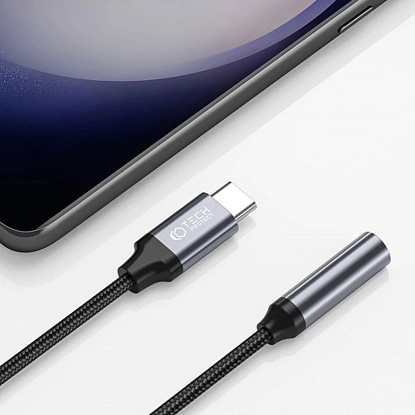 Tech-Protect Ultraboost Adapter Type-C To Mini Jack 3.5Mm Black