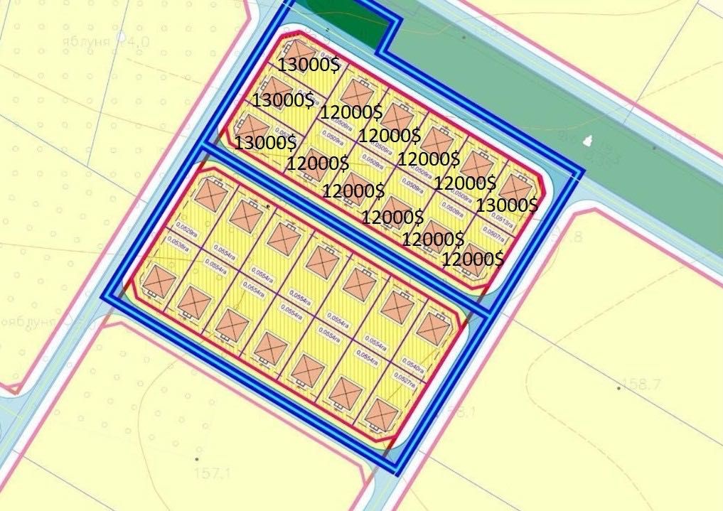 Продам ділянки під забудову в котеджному містечку. Білогородка.