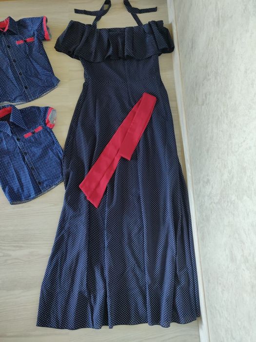 Набір фемілі лук (сорочки+жіноче плаття сарафан)