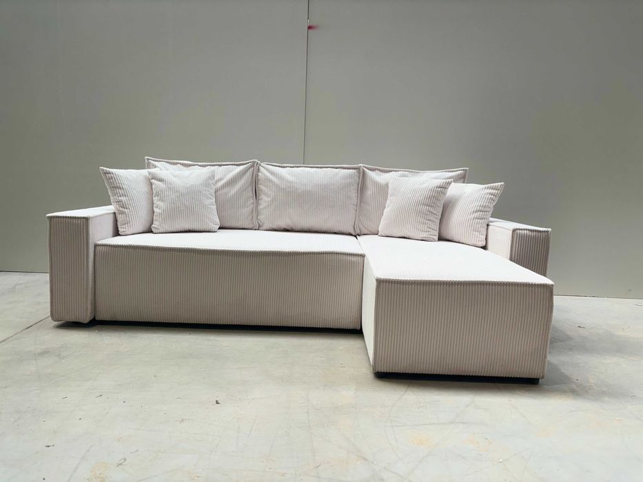 Sztruksowy narożnik rozkładany EDEN poso, pojemnik na pościel! 999ZŁ!!