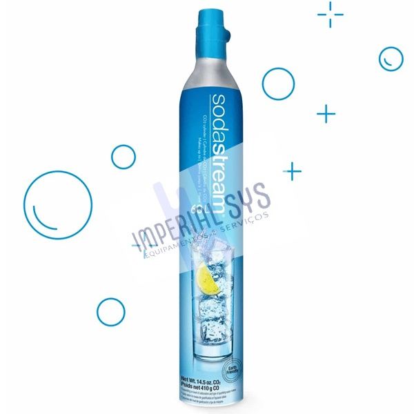 Botija compatível SodaStream azul rosca