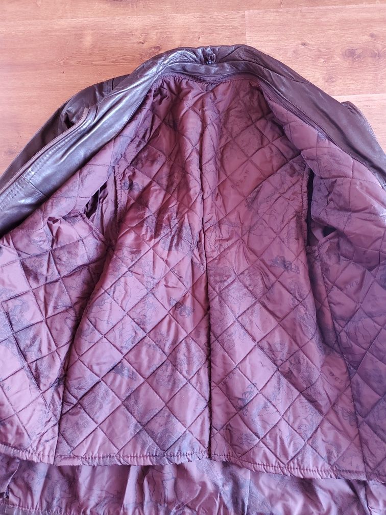 Kurtka skórzana z podpinką PRL vintage