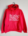 Ciepła czerwona bluza oversize, M