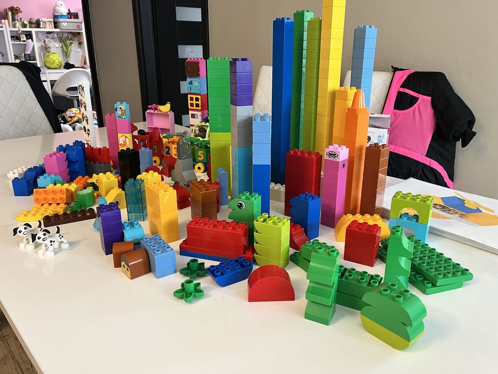 Lego Duplo Mega Zestaw prawie 500elementow,Ciuchcia,Pociag, Lodziarnia