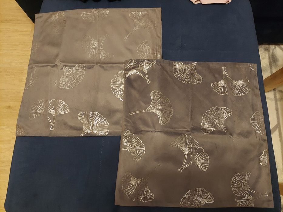 Poszewki pepco motyw gingko szare