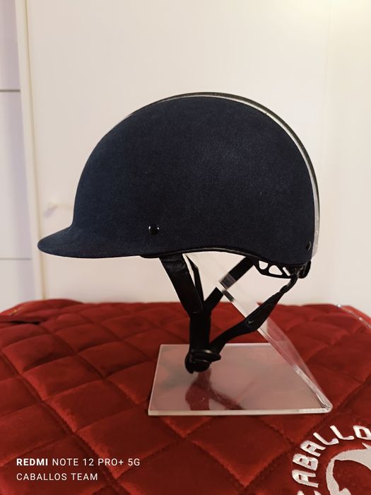 57;58;59Kask jeździecki HKM Graz granatowy brokat